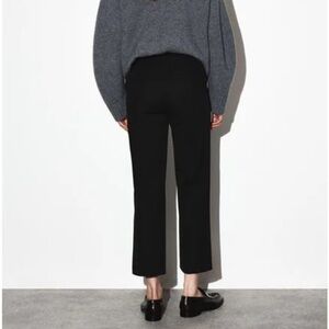 COS WOMEN’S BLACK CROPPED STRAIGHT LEG STETCH PANTS NORMCORE CAREER CORPCORE SZ8